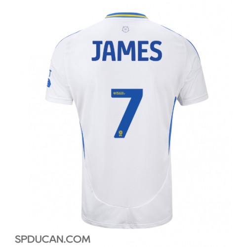 Muški Nogometni Dres Leeds United Daniel James #7 Domaci 2024-25 Kratak Rukav